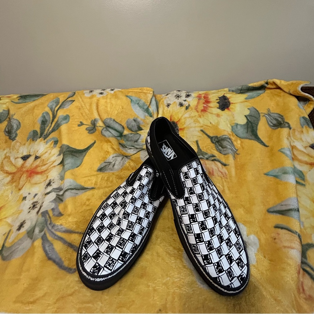 Vans Monochrome Checkered Slip-Ons